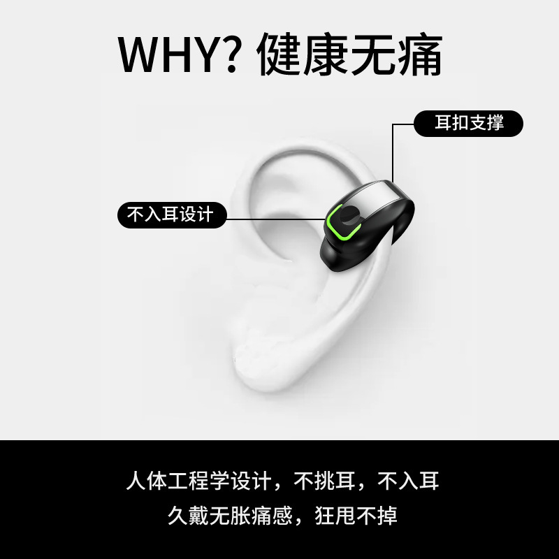 GD28 Bluetooth ヘッドセット クリップオン 片耳 ノンインイヤー 耳を傷めない 片耳 スポーツ ステレオ 外国貿易 人気 クロスボーダー|undefined