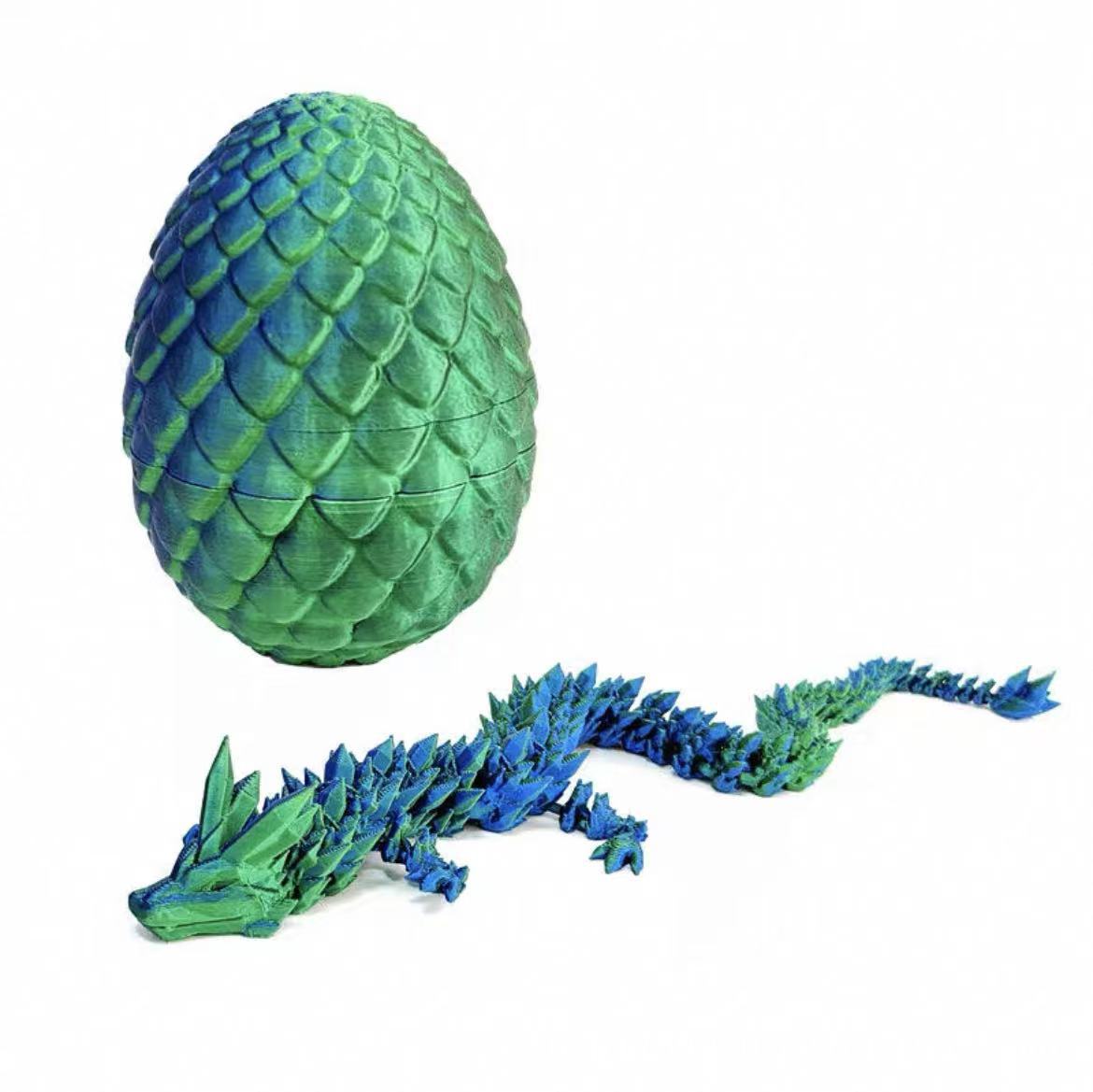 [Fabricante de suministro] 3D impresa nocturna cristal dragón chino dragón huevo de dragón junta completa móvil nocturna juguete ornamental