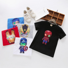 兒童T恤男2022夏季韓版洋氣黑色卡通棉質短袖中小童可愛圓領童裝