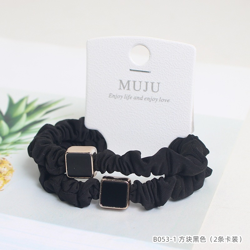 [Carga de tarjeta] sensación de alto nivel coreano de cabello de código de barras de moda de alta elasticidad de cabello anillo de cabello correa de cola de caballo