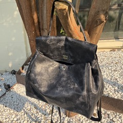 博主同モデル高級感ソフト皮大容量トートバッグ街頭ファッションレトロ大バッグリュックサック脇下バッグ