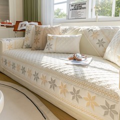 Nordic washed cotton sofa cushion summer luxury American Bohemian anti-slip fabric cover cushion pad set