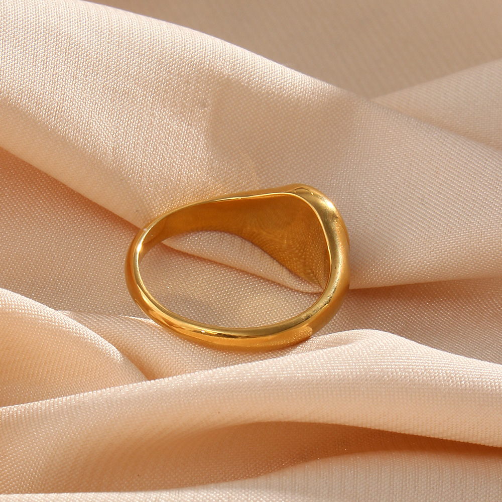 Fashion Wholesale Vintage Drip Compass Disc Stainless Steel Ring