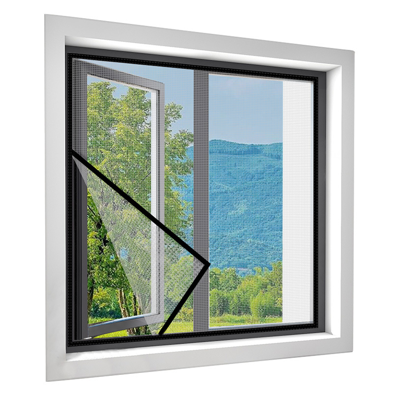 Ventana de la pantalla de la ventana neta de pantalla automontada cortina autoadhesiva de la ventana del hogar malla de ventana de arena sin perforaciones de Velcro mosquitera