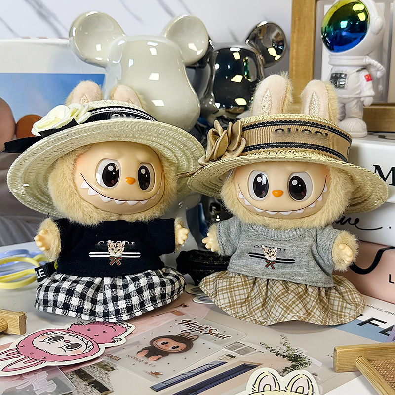 仅衣服适用坐坐派对拉布布Labubu17厘米15cm玩偶娃衣礼帽裙子服饰|undefined
