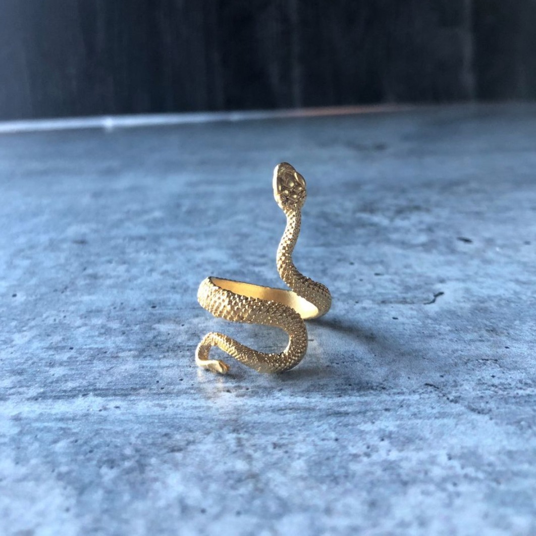 Yufang Longrui European And American Cross-border New Fashion Personalized Exaggerated Snake-shaped Ring Retro Punk_voghion.com