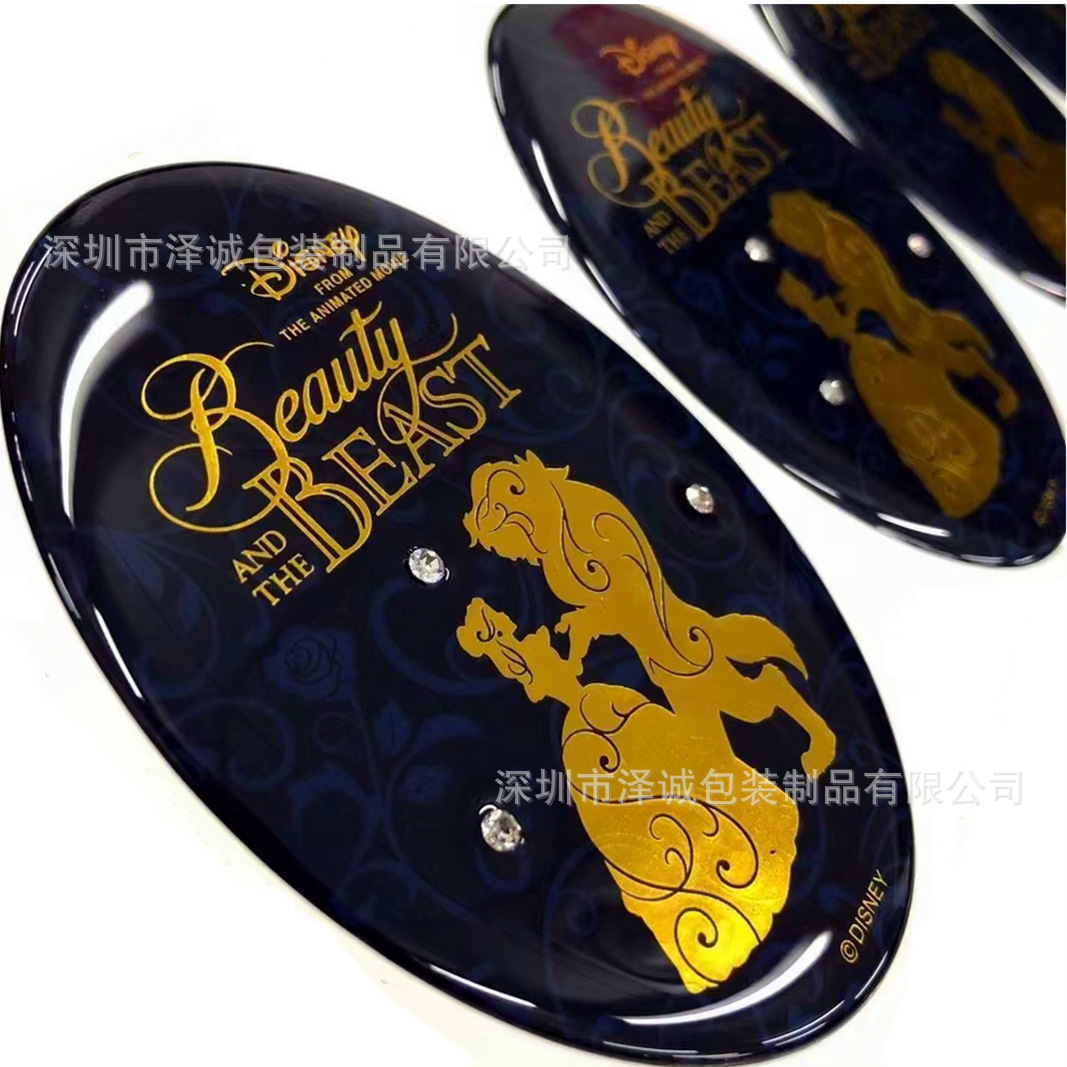 手柄手持化妆镜滴胶标贴儿童手表滴塑贴纸挂表贴3M胶贴水晶标签