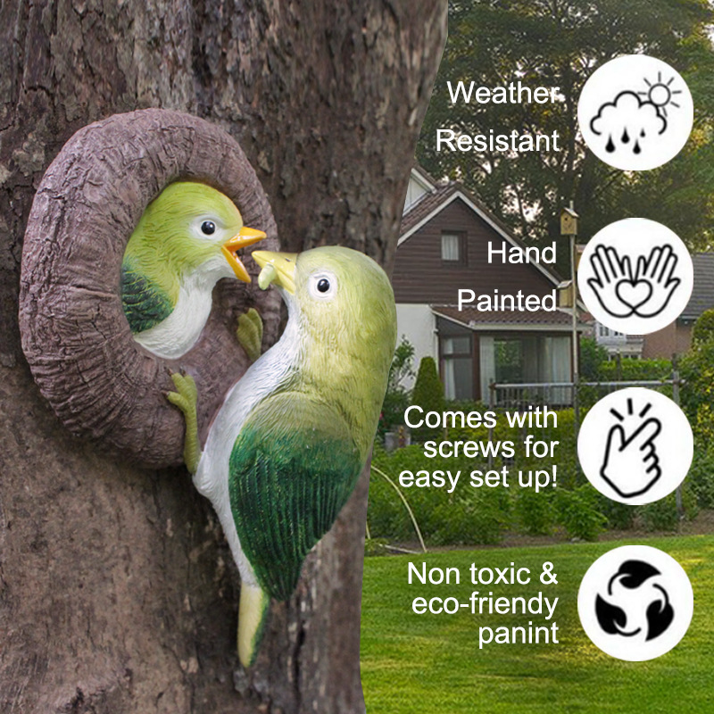 Creative courtyard balcony gardening tree hanging decoration Crafts gift home furnishings simulation resin bird decoration