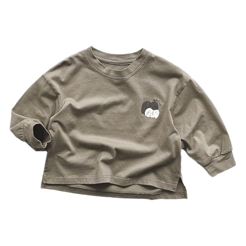 Camiseta versátil de estilo coreano ~ 2025 primavera nuevas camisetas deportivas y de ocio para niños y niñas, ropa coreana para niños pequeños y medianos