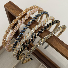 水晶發箍女百搭外出網紅細款發卡洗臉頭箍防滑簡約韓國氣質壓發