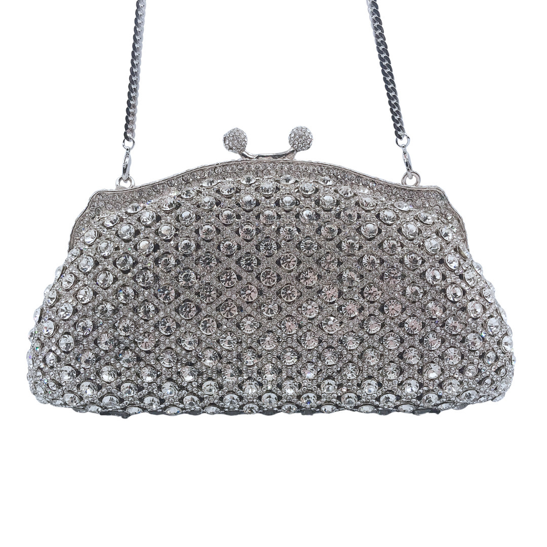 Crystal Clutch Bag cuadrado transfronterizo bolso de banquete de diamantes bolso de novia celebridad bolso de diamantes