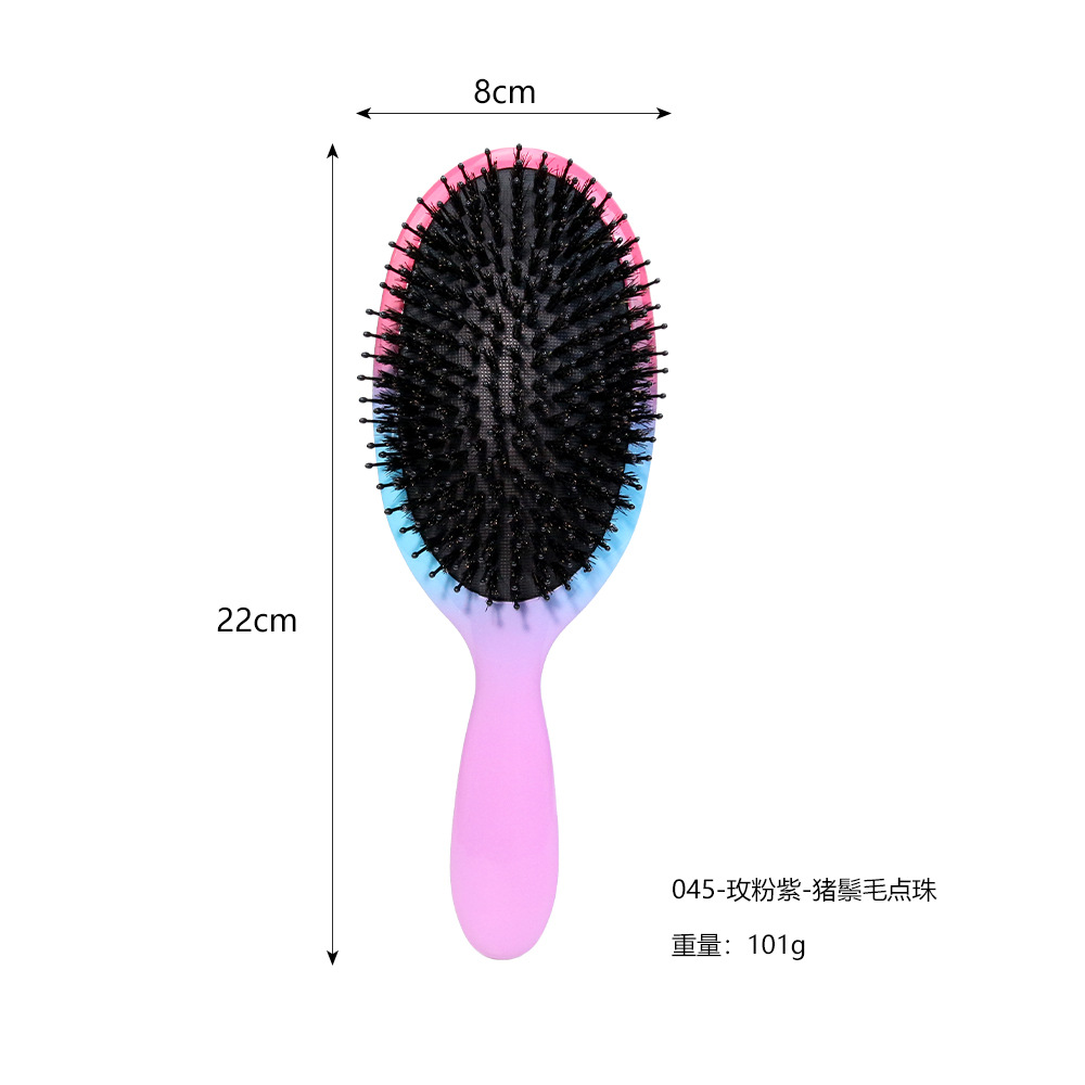 peine de cabello de cerdo aire pein redondo para niñas cuidado del cabello casero peine de cabello masaje de cabeza airbag peine al por mayor
