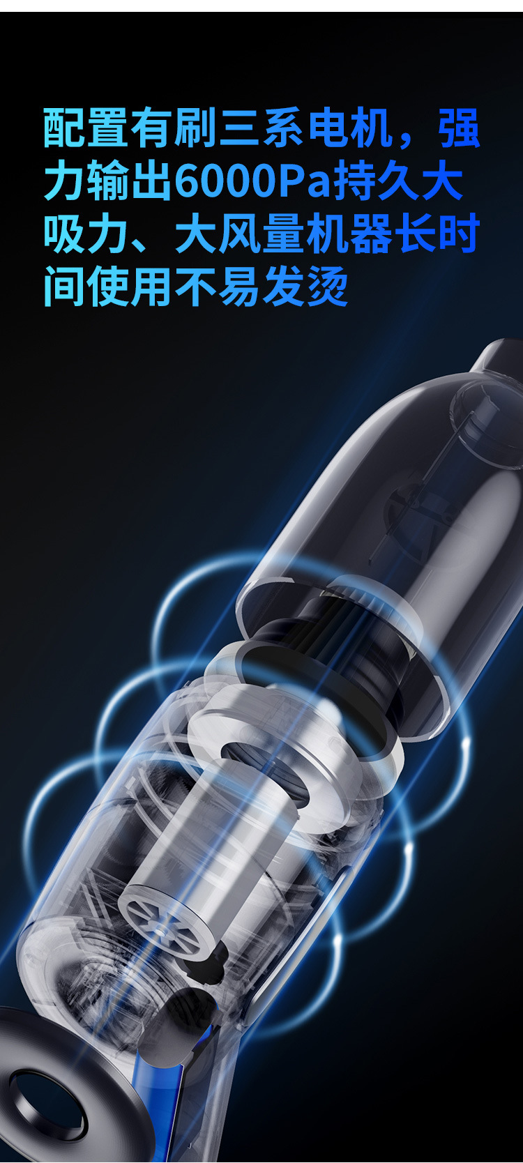 [Customized] Cross-Border Handheld Small Wireless Car Vacuum Cleaner with Suction and Blowing Dual Functions and Super Strong Suction Power