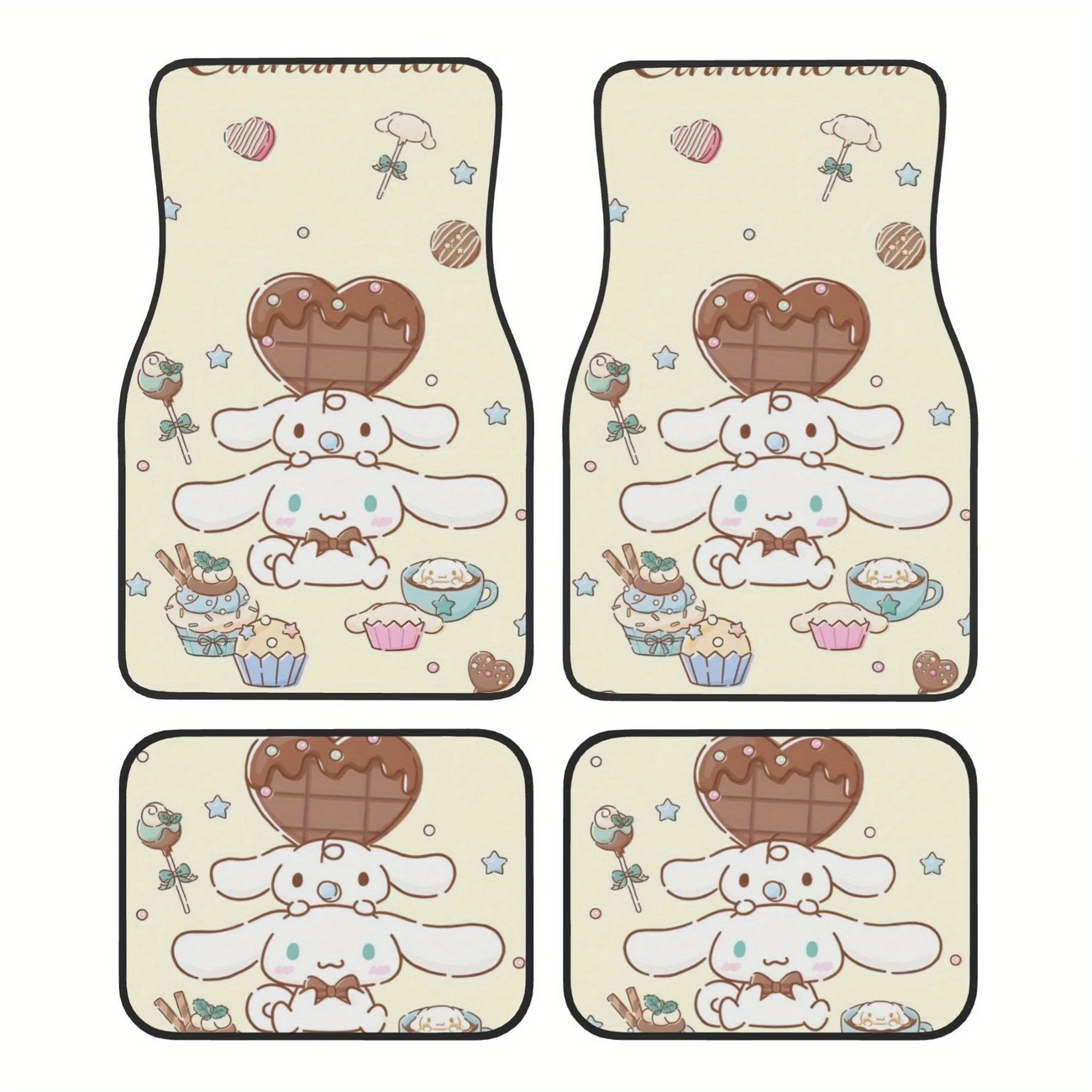 Cross-Border Sanrio Car Floor Mats for Main and Passenger Seats, Front and Rear Floor Mats, Amazon Temu Dropshipping Cartoon Foot Mats