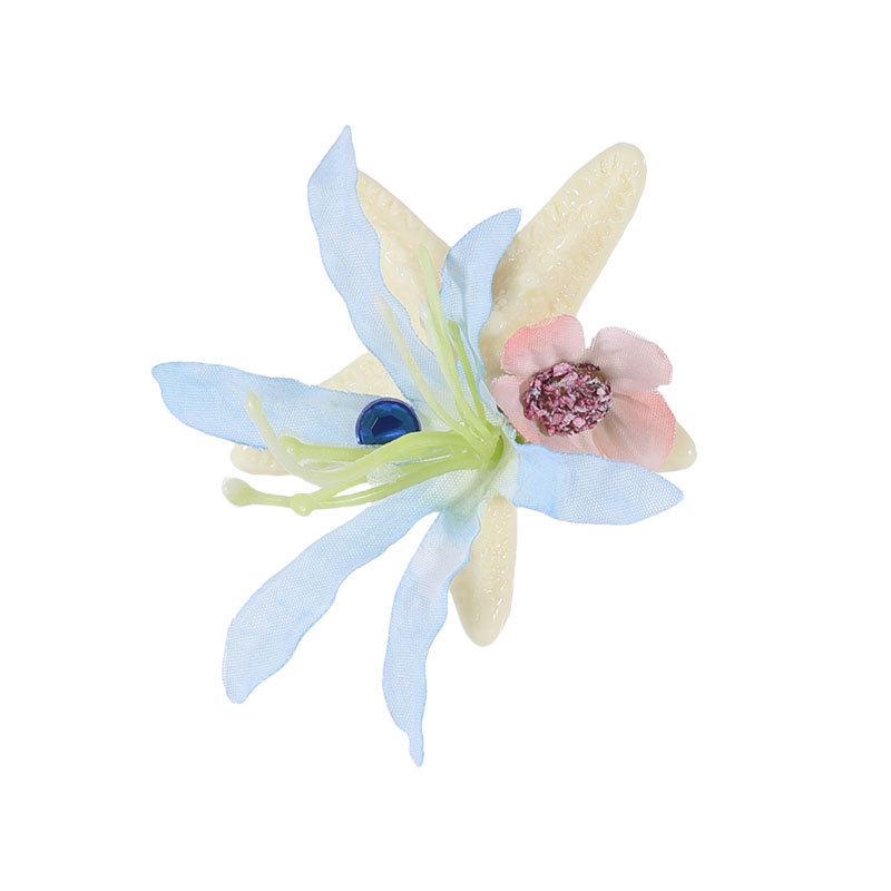 Ocean Series Sea Star Flower Horquilla Sweet Girl Hot Girl Super Fairy Clip lateral Tour de playa Ambiente de vacaciones Tocar tarjeta de fotos