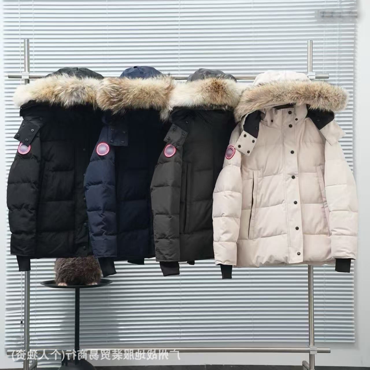 新款正确版大鹅大口袋男女情侣派克棉服连帽加厚保暖防风外套