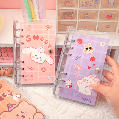 Internet celebrity PVC loose-leaf ledger book, girly heart cute loose-leaf book, high-looking student notebook, ledger material book