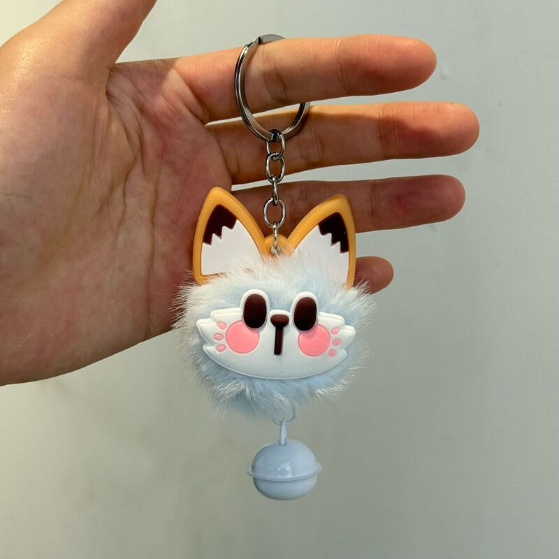 仿獭兔毛可爱招财猫毛绒挂件钥匙扣包包挂件毛绒小玩偶百搭钥匙扣|undefined