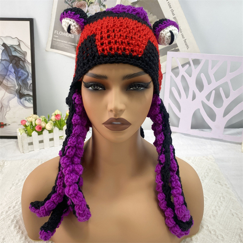 Amazon comercio exterior nueva fiesta transfronteriza para adultos Tricky Funky Octopus Head Sombrero de pulpo de ganchillo