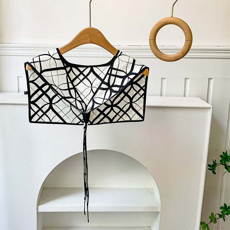 Chal de habitación con aire acondicionado, nueva decoración de cuello falso, bufanda anudada con protector de cuello, chal de seda, chaleco pequeño