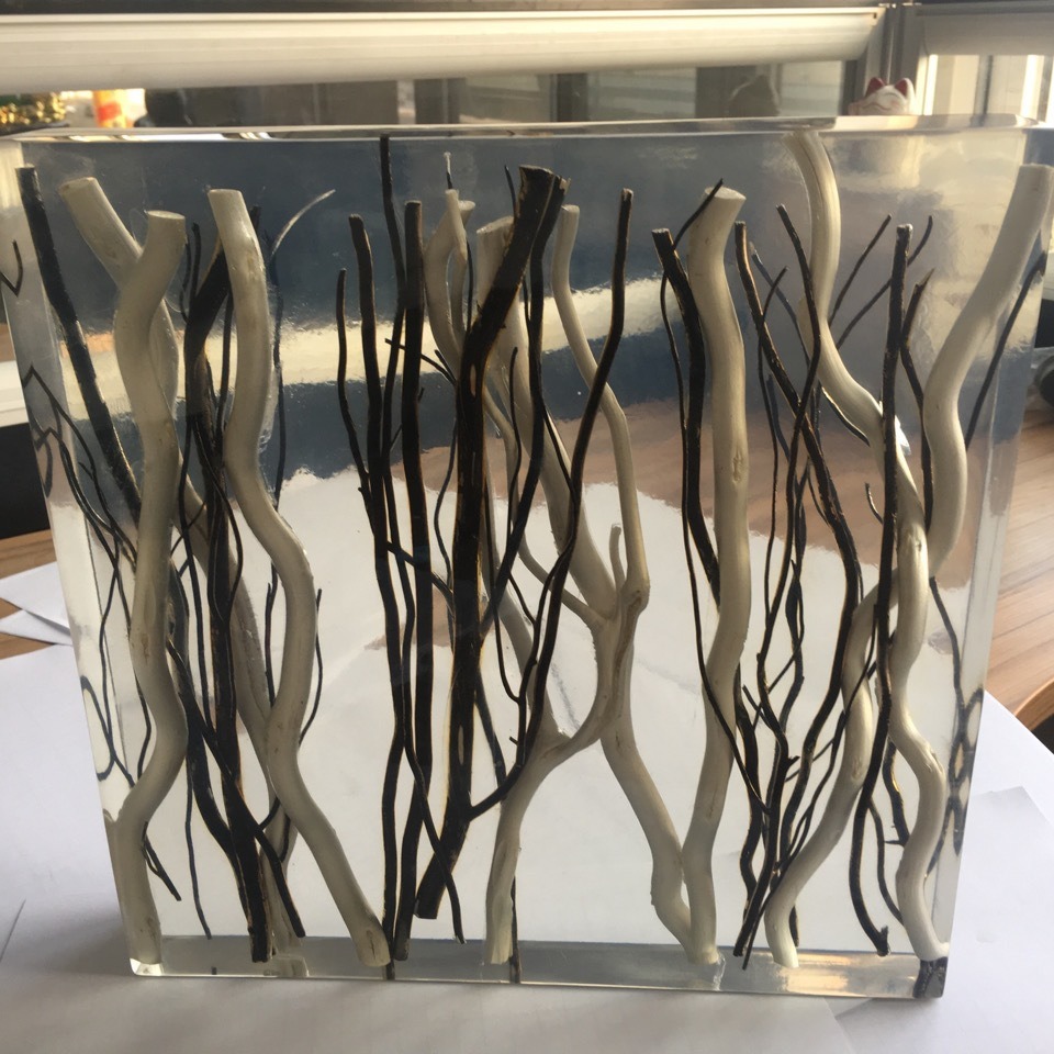 树脂板 浇筑工艺生态透光树脂板工艺品摆件 可选款来图做厂家直发