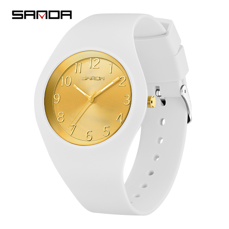sanda sanda reloj electrónico de moda simple reloj electrónico estudiante correa de silicona impermeable mano unidireccional