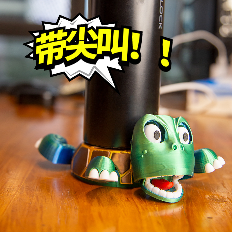 Shake sonido con el mismo tipo de cojín de taza de tortuga graciosa, presione Wang Ba, juguete de descompresión de la tortuga, artefacto de impresión 3D.