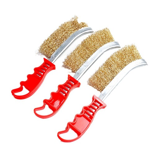 Cleaning, grinding, rust removal and polishing multifunctional knife type wire brush barbecue brush industrial cleaning brush extended copper wire brush
