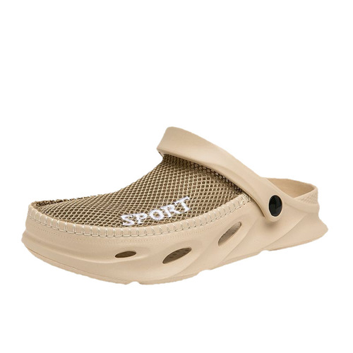 Summer Men's Large Size Holes Slip-Resistant Thick Sole Head-Up Slippers Casual Outdoor Wear Tread Sensation Beach Sandals