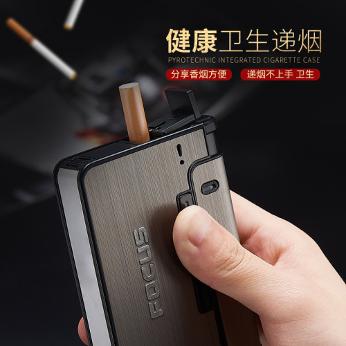 Cross-border YH001 replaceable lighter automatic cigarette box creative cigarette box separate 10-piece cigarette box wholesale