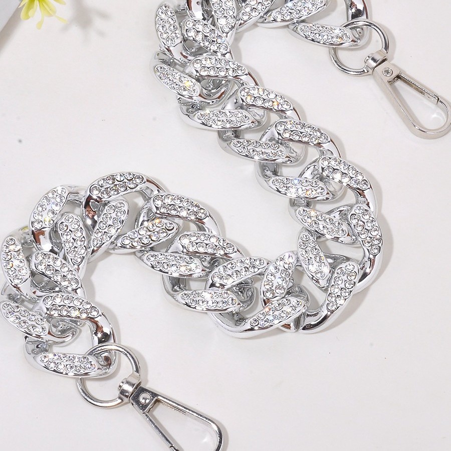 Pulseras de diamantes completos UV DIY accesorios de joyería cadena de diamantes bolsos de cadenas de teléfonos móviles cuerdas colgantes llaveros bolsos hechos a mano image 7