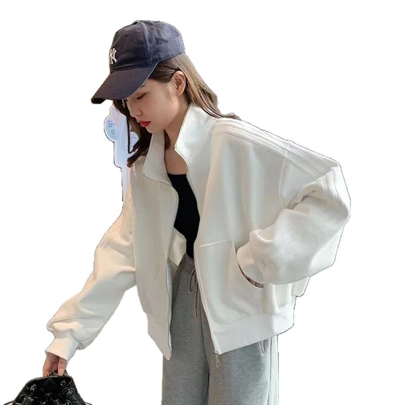 短款运动外套女2025春秋新款棒球服休闲显瘦夹克开衫上衣宽松百搭|undefined