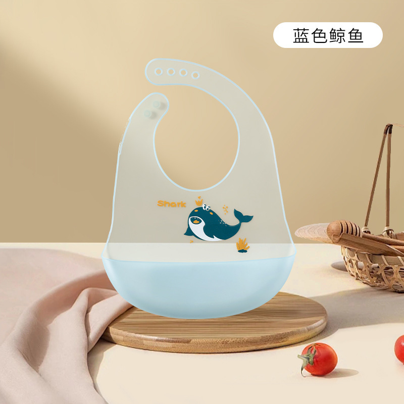 新しいベビーシリコンよだれかけ、夏の離乳食サプリメント、唾液袋、子供用の軽くて薄い防水よだれかけ|undefined