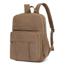 厂家直供韩版男士帆布包户外商务休闲旅行双肩背包个性便携电脑包