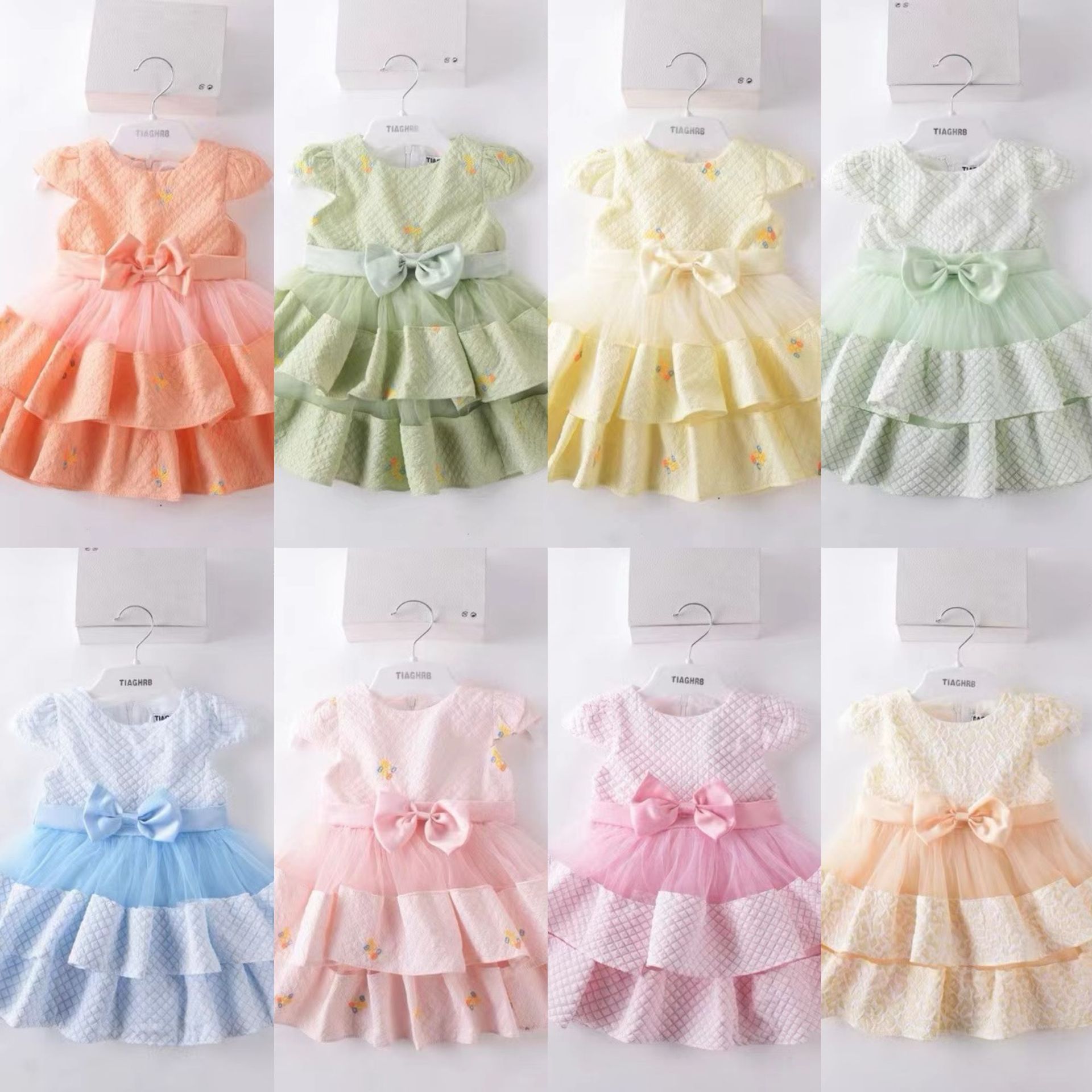 Vestido de Princesa con Mariposa para Bebé de Algodón con Lazo image 1