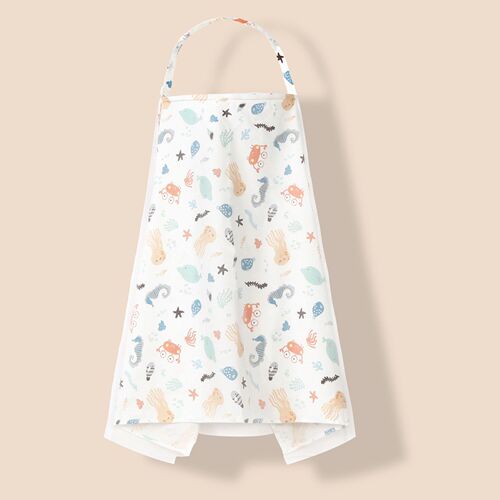 Cotton nursing towel feeding towel breast cover spring and autumn nursing dress cover towel breast cover strap anti-leakage cross-border 