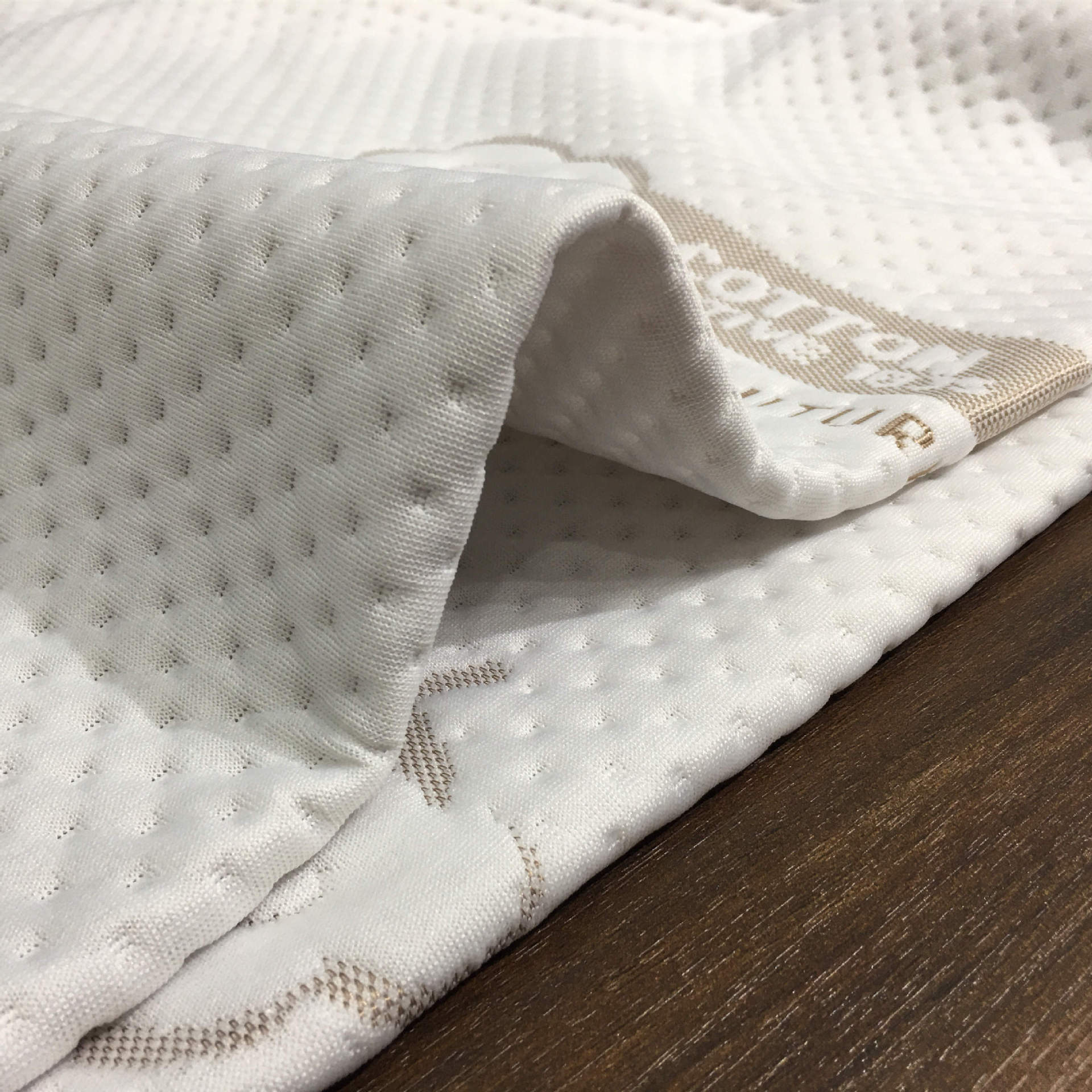 300 gramos de algodón tela de colchón tejido Jacquard redondo blanco tela de colchón transpirable image 4