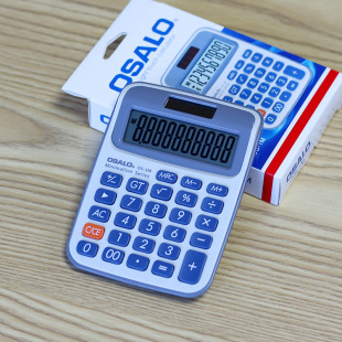 Cross-border hot mini elementary school student desktop calculator Osaro solar dual power 10-bit display computer