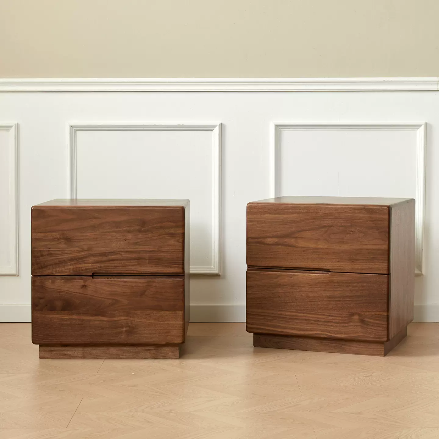 北美黑胡桃木暗格床头柜储物柜樱桃木床头柜白橡木私密物品储藏柜