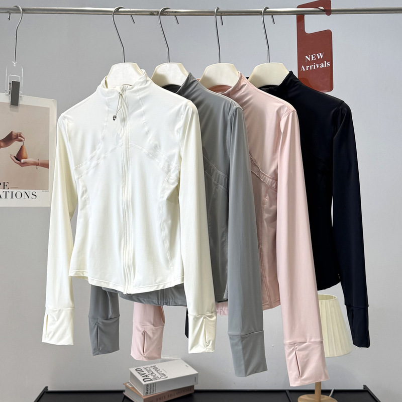 Same Style as Lu! Summer New Slim-Fit, Thin, Cool-Feeling Stand-Collar Cycling Sports Sun Protection Jacket for Women Same Style as Lu! Summer New Slim-Fit, Thin, Cool-Feeling Stand-Collar Cycling Sports Sun Protection Jacket for Women