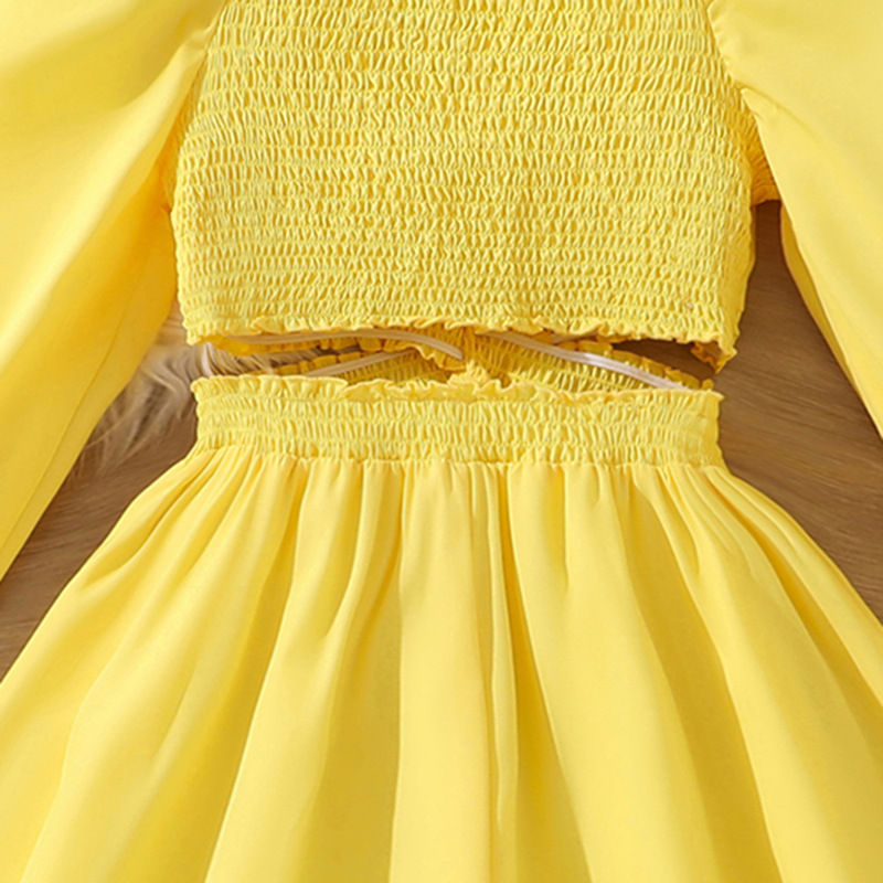 2024 Herbst Neue Kinderkleidung Mode Große Schaukel Langarm Prinzessin Stil Mädchen Kleid_voghion.com