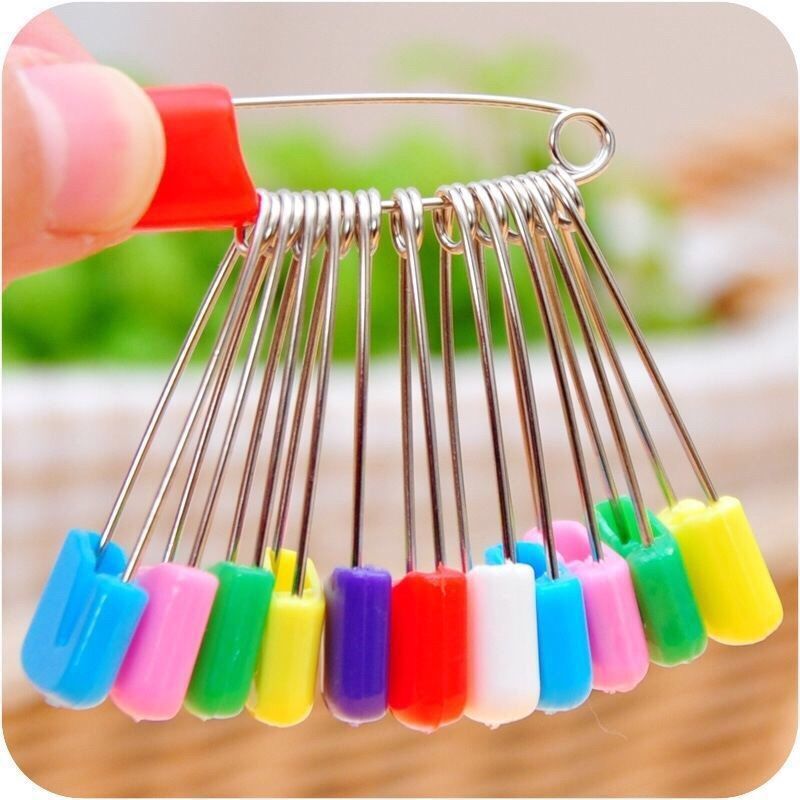 Pintle stainless steel Pin colour Plastic security baby Saliva towel children baby bread