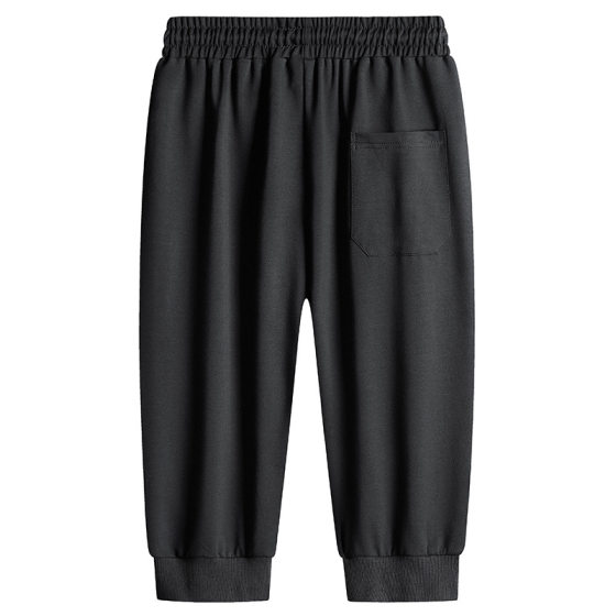 Coupang Japanese and Korean Men's Thin Casual Sports Knitted 7-point breeches Cotton Beach Trousers shopee Factory