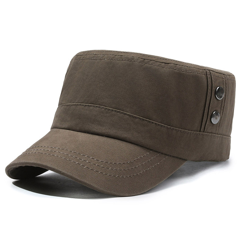 Military Flat Top Baseball Cap For Men Outdoor Casual Style_voghion.com