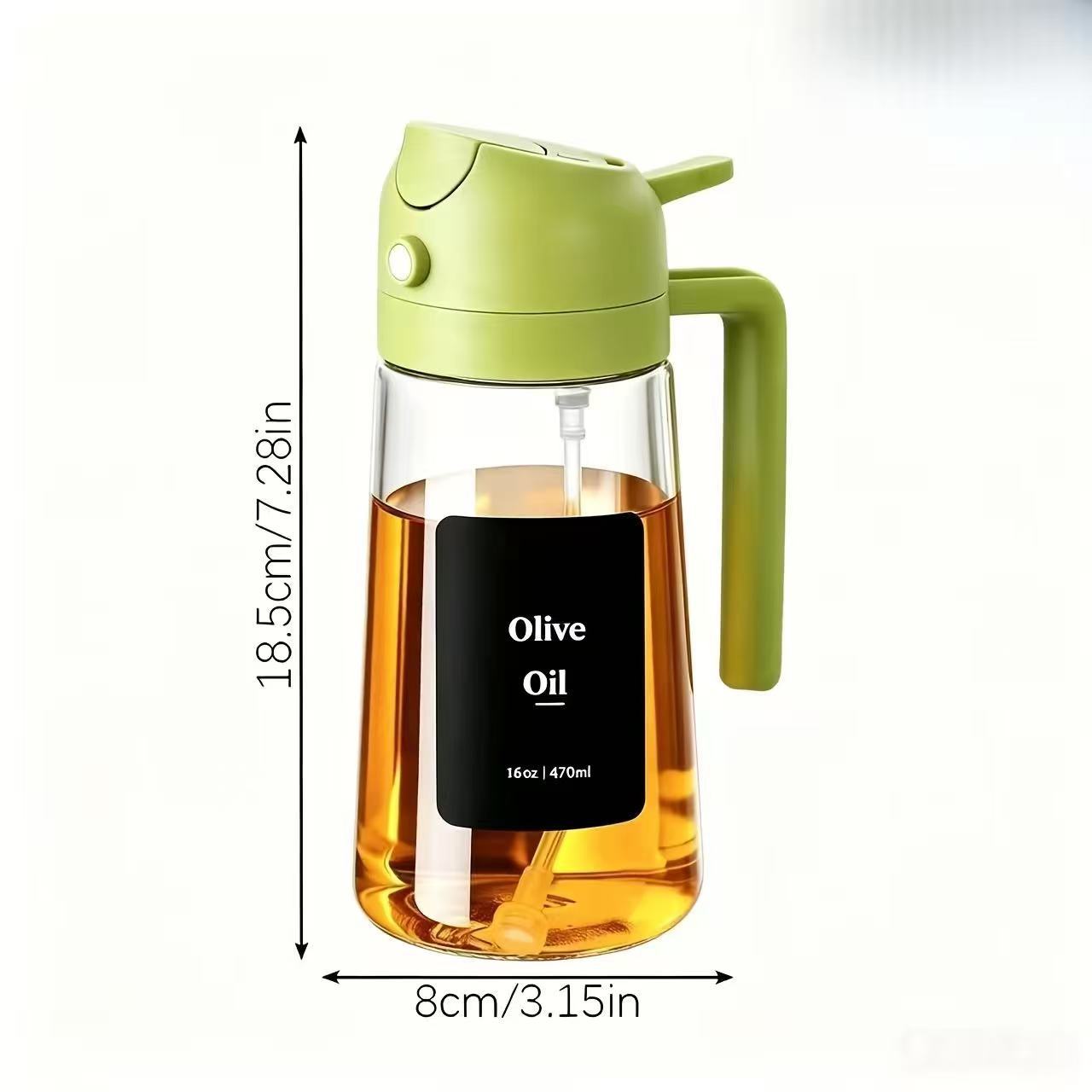 Pot de rociador de aceite espeso, vaporizador de aceite de vidrio atomizado automático integrado, pot de aceite de gran capacidad a prueba de fugas de aceite doméstico para cocina image 3