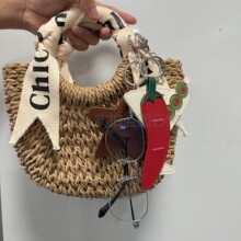 ins现货五角星眼镜收纳夹 多功能包挂件钥匙扣 马提尼高脚杯挂件