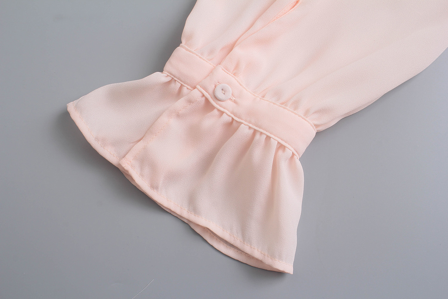 pink long-sleeved ruffled double-layer doll collar shirt Nihaostyles wholesale clothing vendor NSAM74124