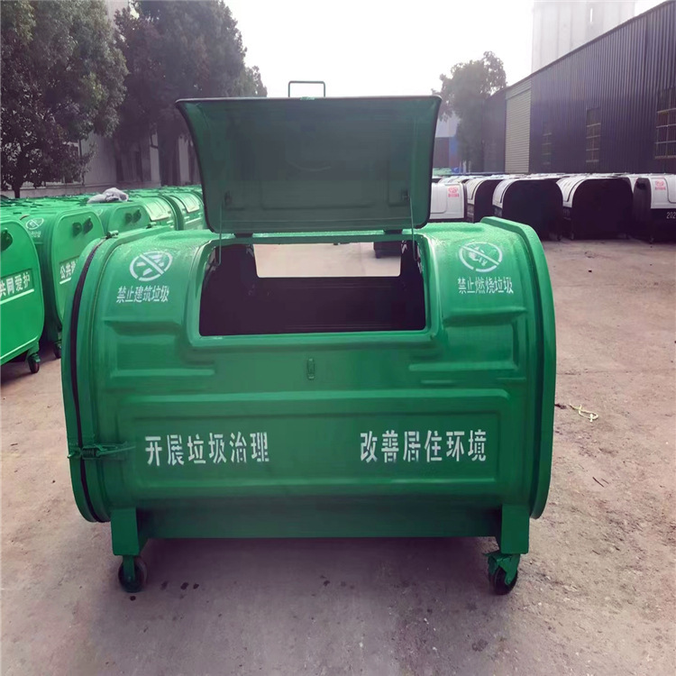 Factory wholesale 3 cubic hook arm dustbin 5 square outdoor garbage collection box pull arm sanitation dustbin thickened