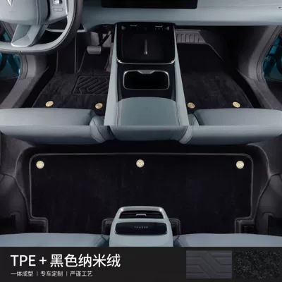 Floor Mats Specifically for the: Modelə uyğun ayaqaltı - tpe-single-layer-floor-mat-black-nano-fleece-door-sill-cover