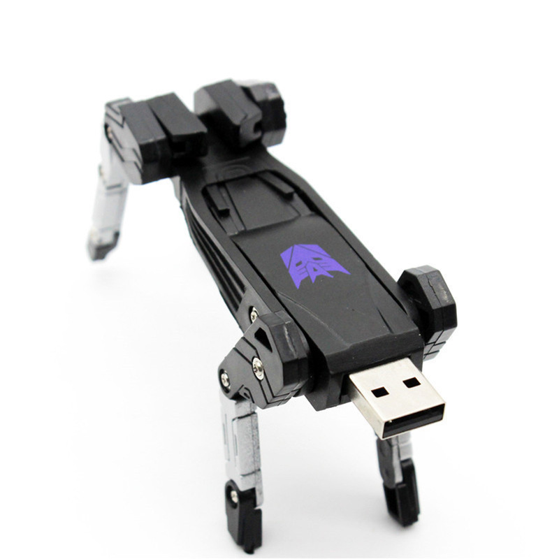 Unidad flash USB de personalidad creativa de alta velocidad 128G Transformers telescópica electrónica perro flor guepardo unidad flash USB al por mayor